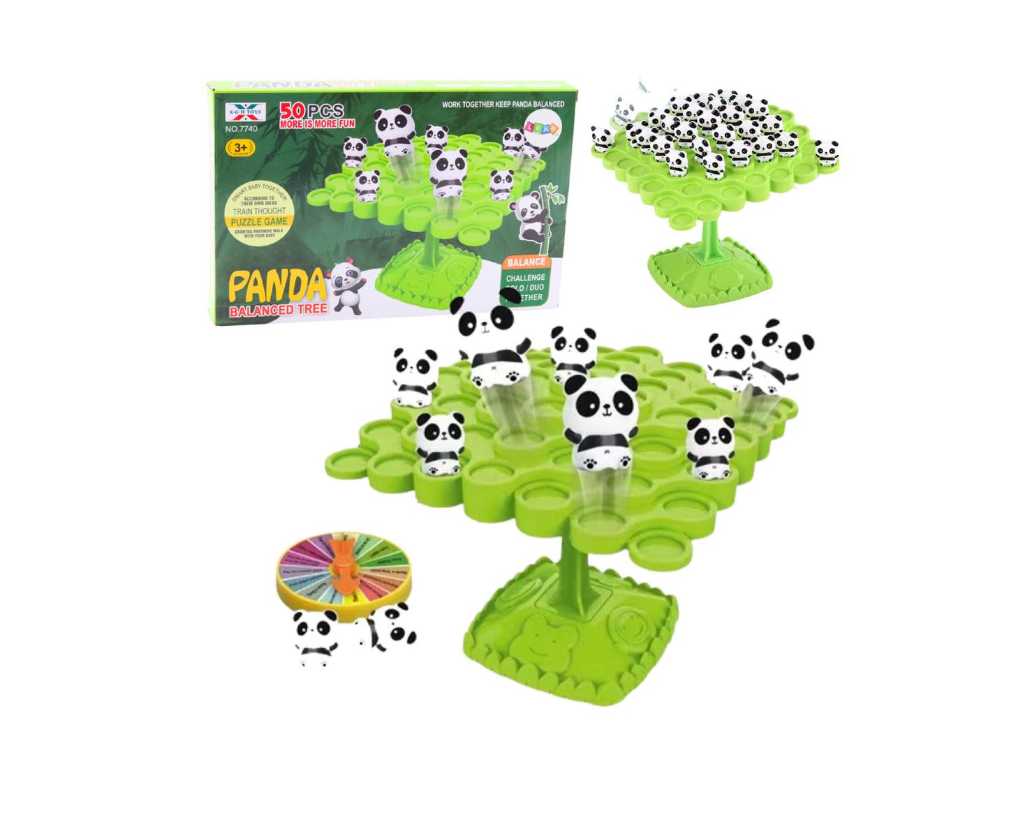 Joc de societate cu ursuleti Panda Game Tree, 50 piese, Lean 24694