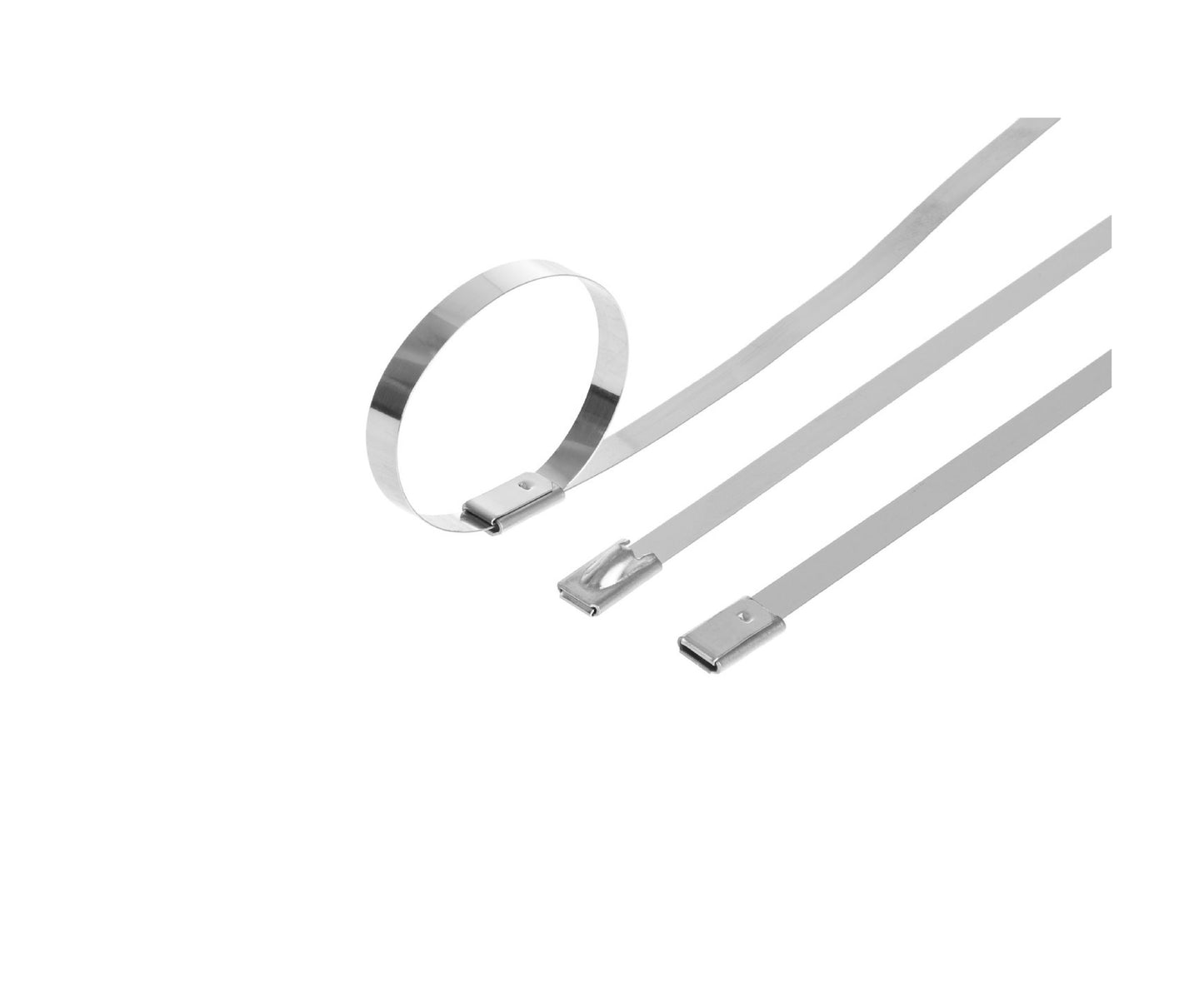Set cleme din inox, 4,6x400mm, 100 bucati, Geko G17255