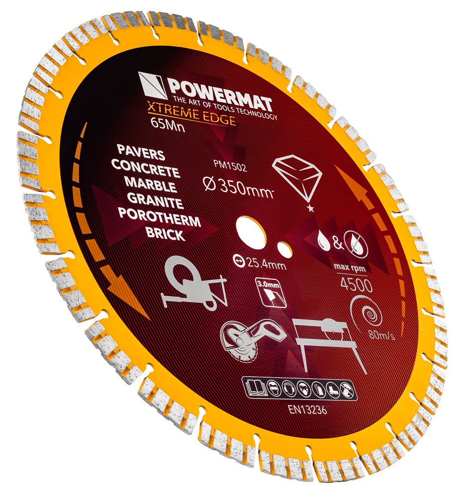 Disc diamantat PM-TDCS-3501T, 350 mm, Powermat PM1502