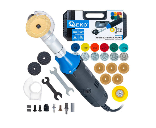 Mini polizor unghiular de precizie cu accesorii, Geko G80812