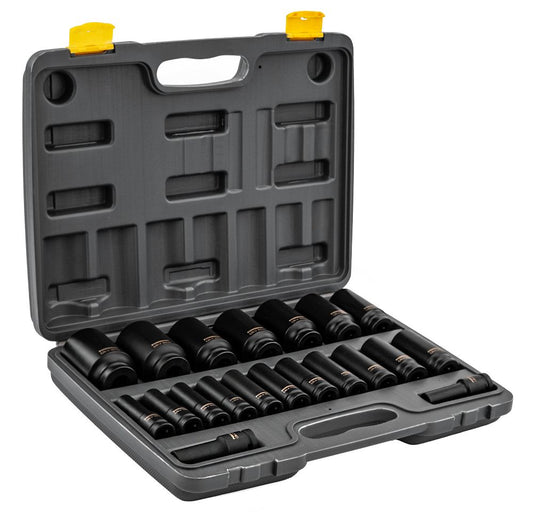 Set chei tubulare de impact HEX PM-ZNU-1038T, 10-38 mm, 1/2", 20 bucati, Powermat PM1382