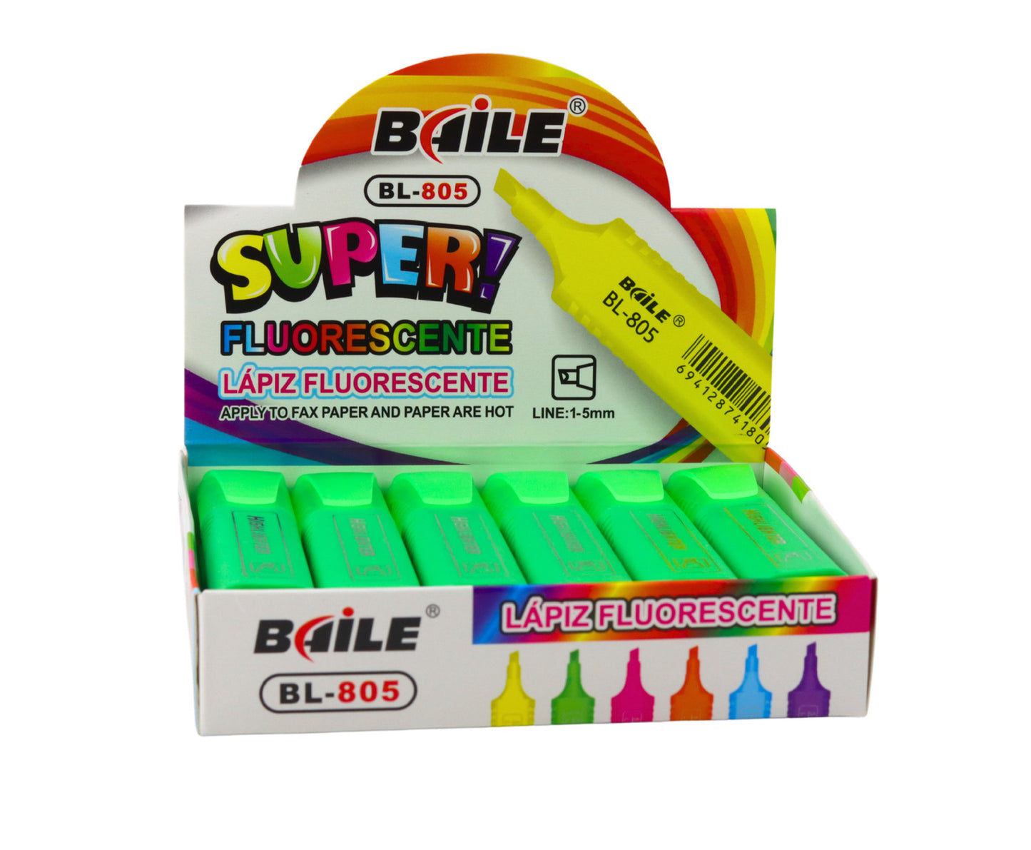 Marker evidentiator pentru notite, verde neon, Lean 21518