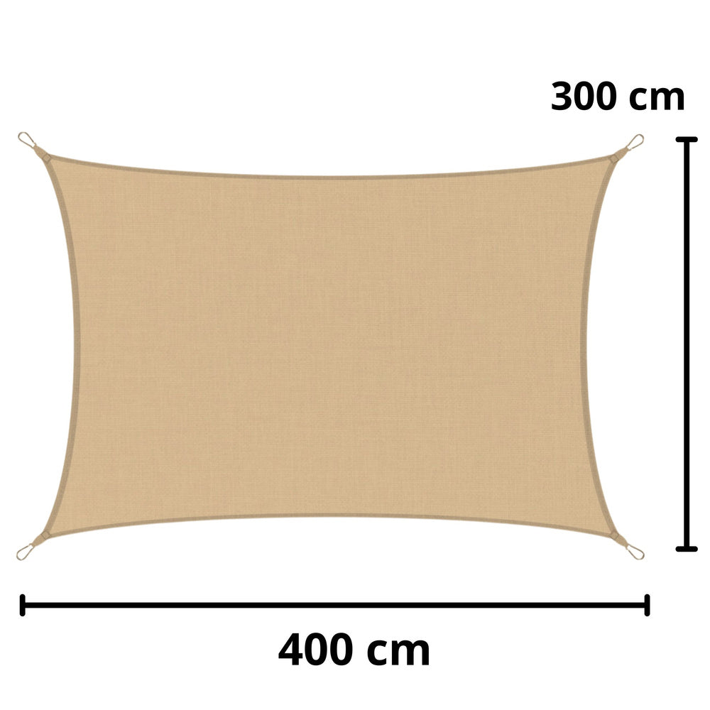 Umbrar de gradina dreptunghiular, bej, 200 x 300 cm, Lean 29247