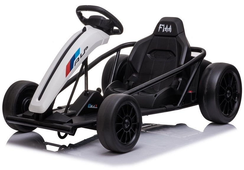 Kart electric Drift SX1968, 2 motoare 100W, 15-18 km/h, alb, Lean 5200