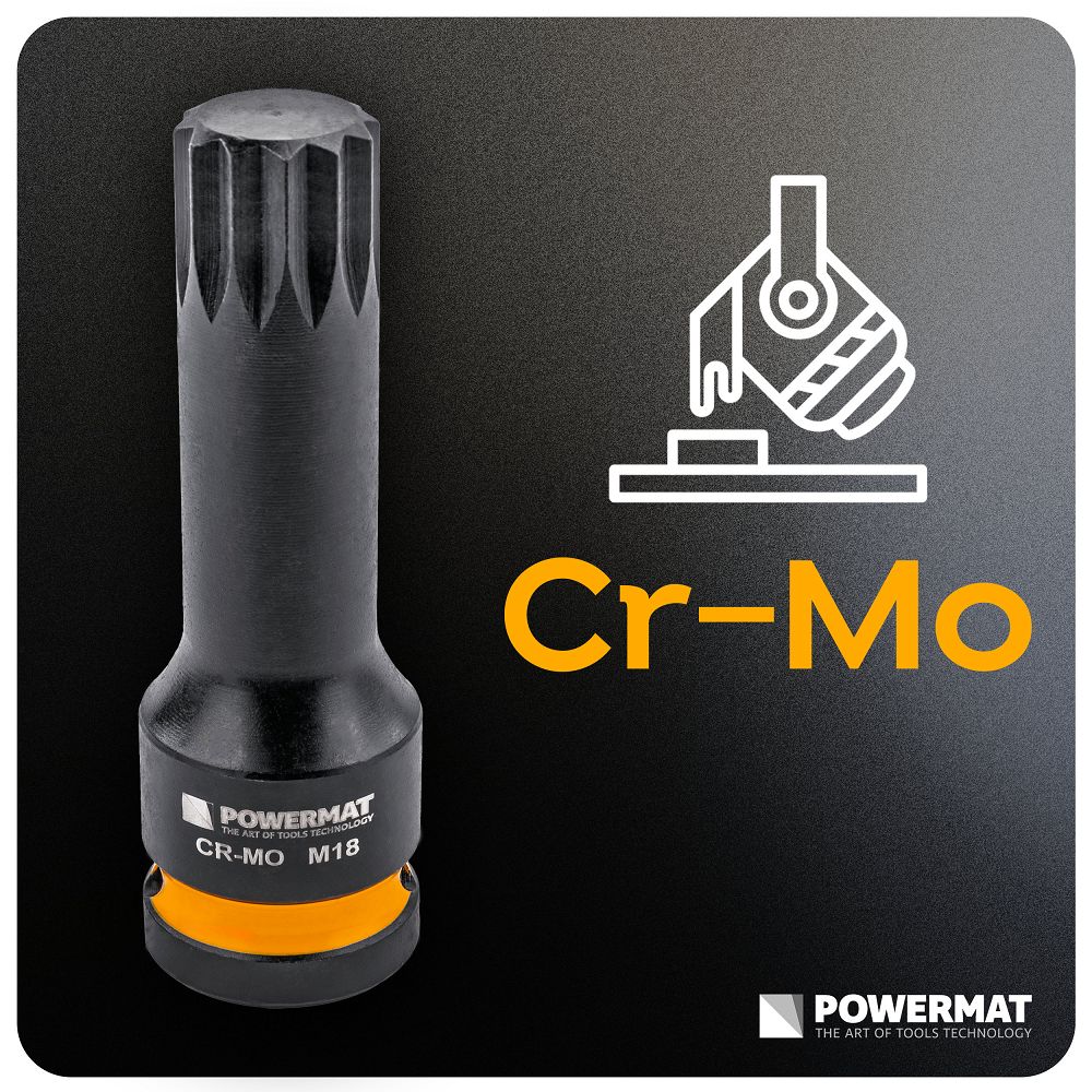 Set chei tubulare de impact PM-ZNU-518T, 8 bucati, Powermat PM1384