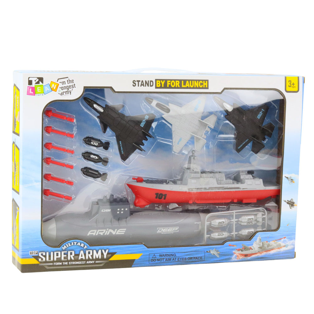 Set militar nava, submarin, vanatoare rachete, Lean 24286