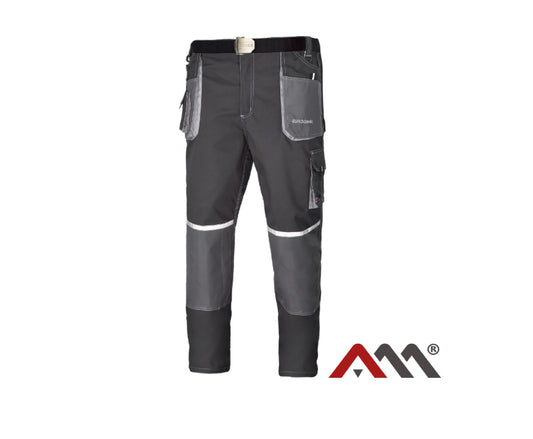 Pantaloni de lucru cu talie inalta Euroclassic, gri, marimea 52, Artmas ART794395