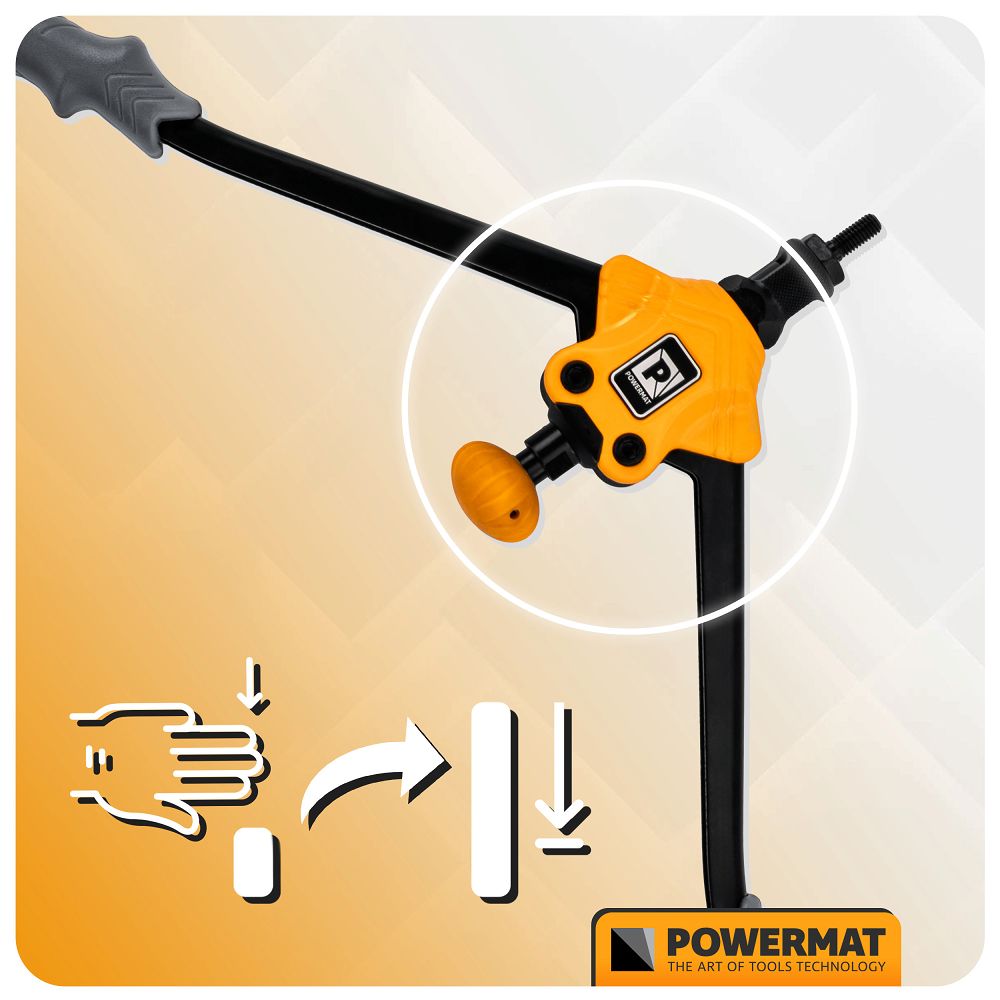 Cleste pentru pop-nituri PM-NIR-360T, 360 mm, M3-M12, Powermat PM1447