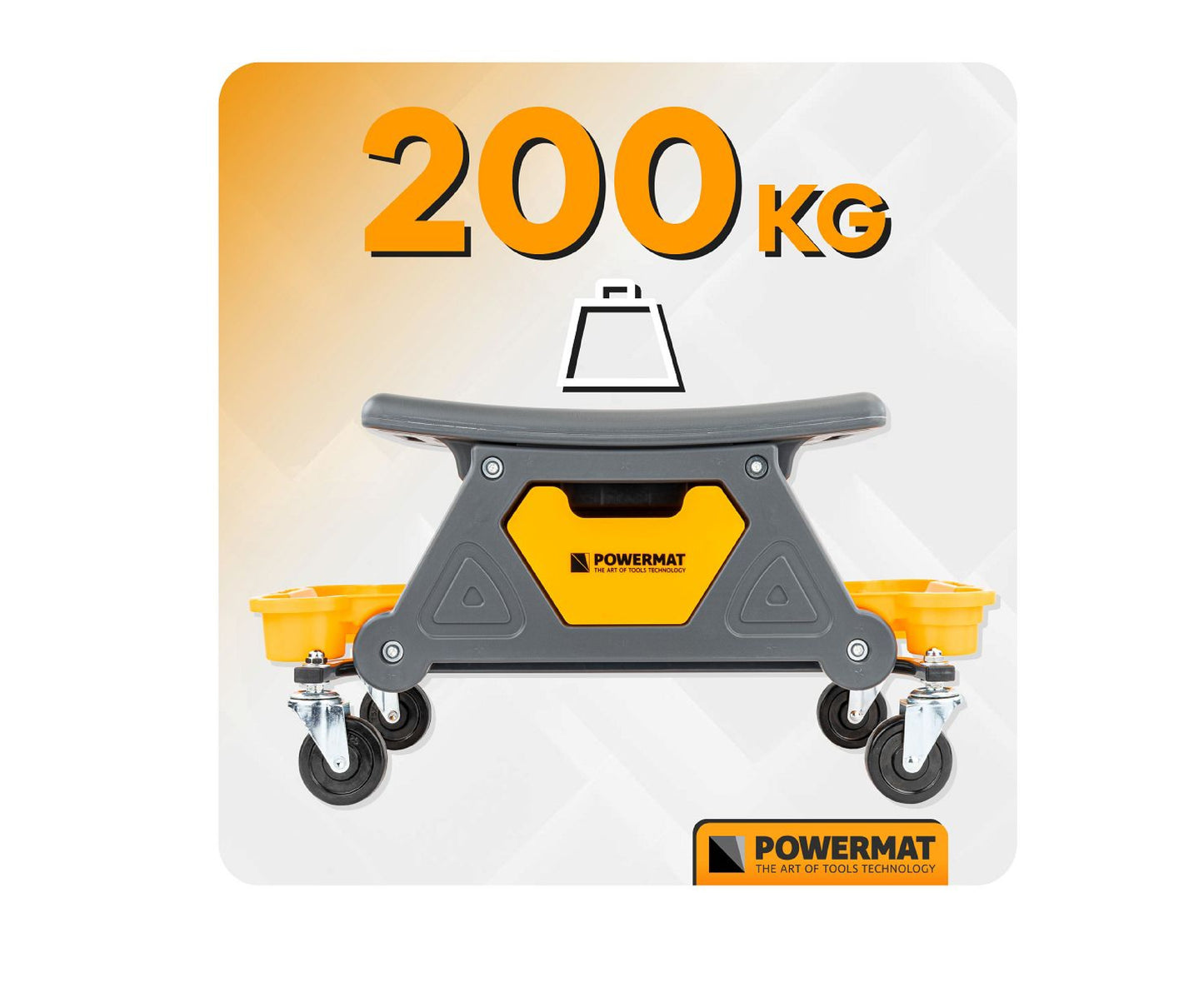 Scaun pentru atelier PM-SWA-200T, 46 × 25,5 cm, Powermat PM1454