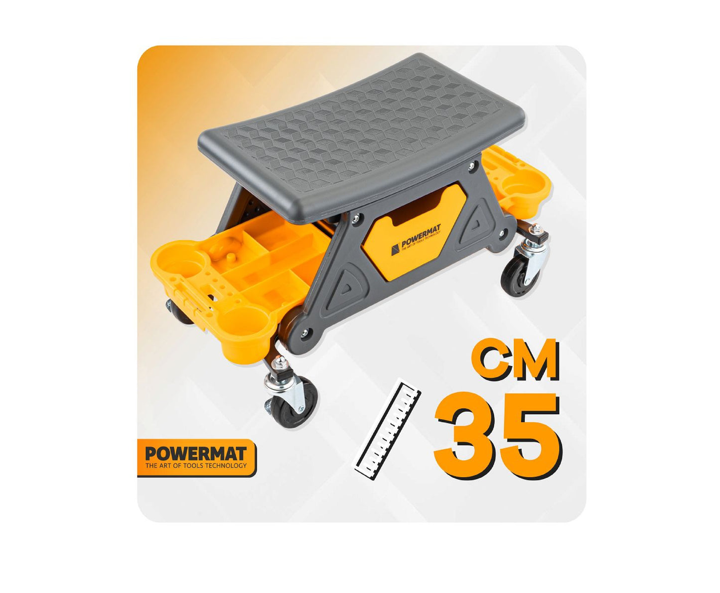 Scaun pentru atelier PM-SWA-200T, 46 × 25,5 cm, Powermat PM1454