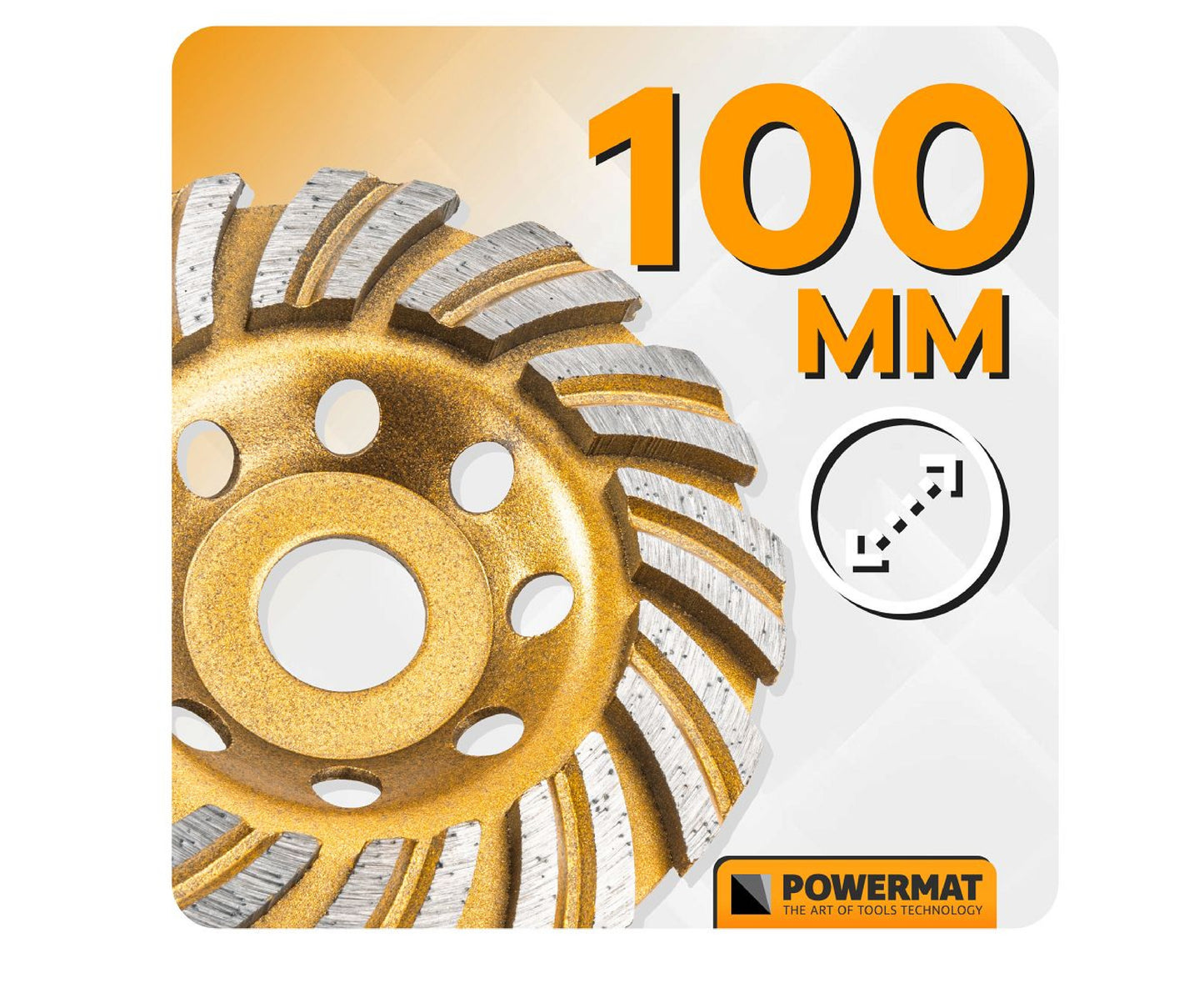 Disc diamantat pentru slefuit PM-DTG-1051T, 105 mm, Powermat PM1584