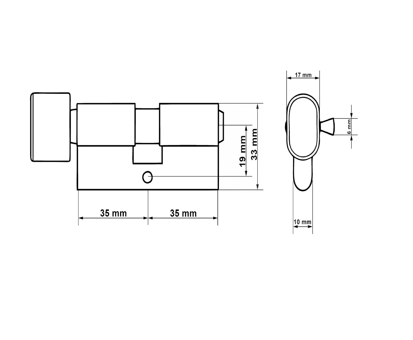 Butuc aluminiu Nickel,35/35g, Tvardy T01410