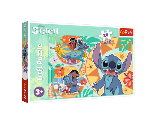 Puzzle Disney Stitch Ziua vesela a lui Lilo si Stitch, 24 piese, Lean 24646