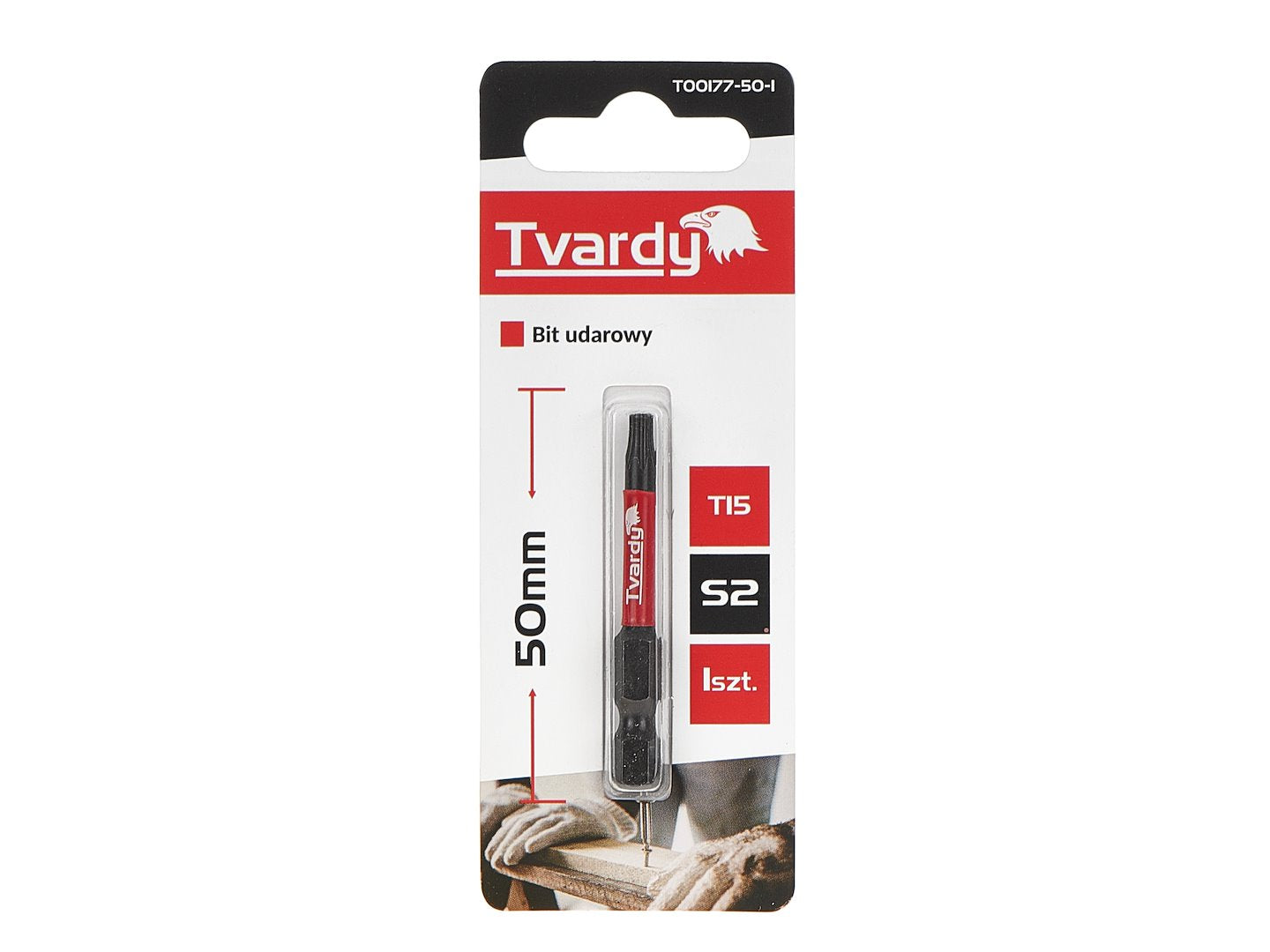 Bit de impact T15, 50 mm S2, Tvardy T00177-50-1