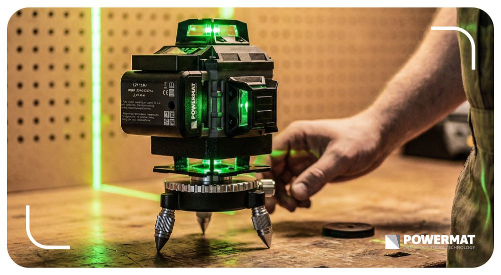 Nivela laser in cruce PM-PLK-4DM2, Powermat PM1493