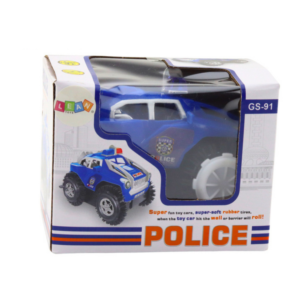 Masinuta interactiva de politie cu efecte sonore si luminoase, 12 x 10 x 9 cm, Lean 24769