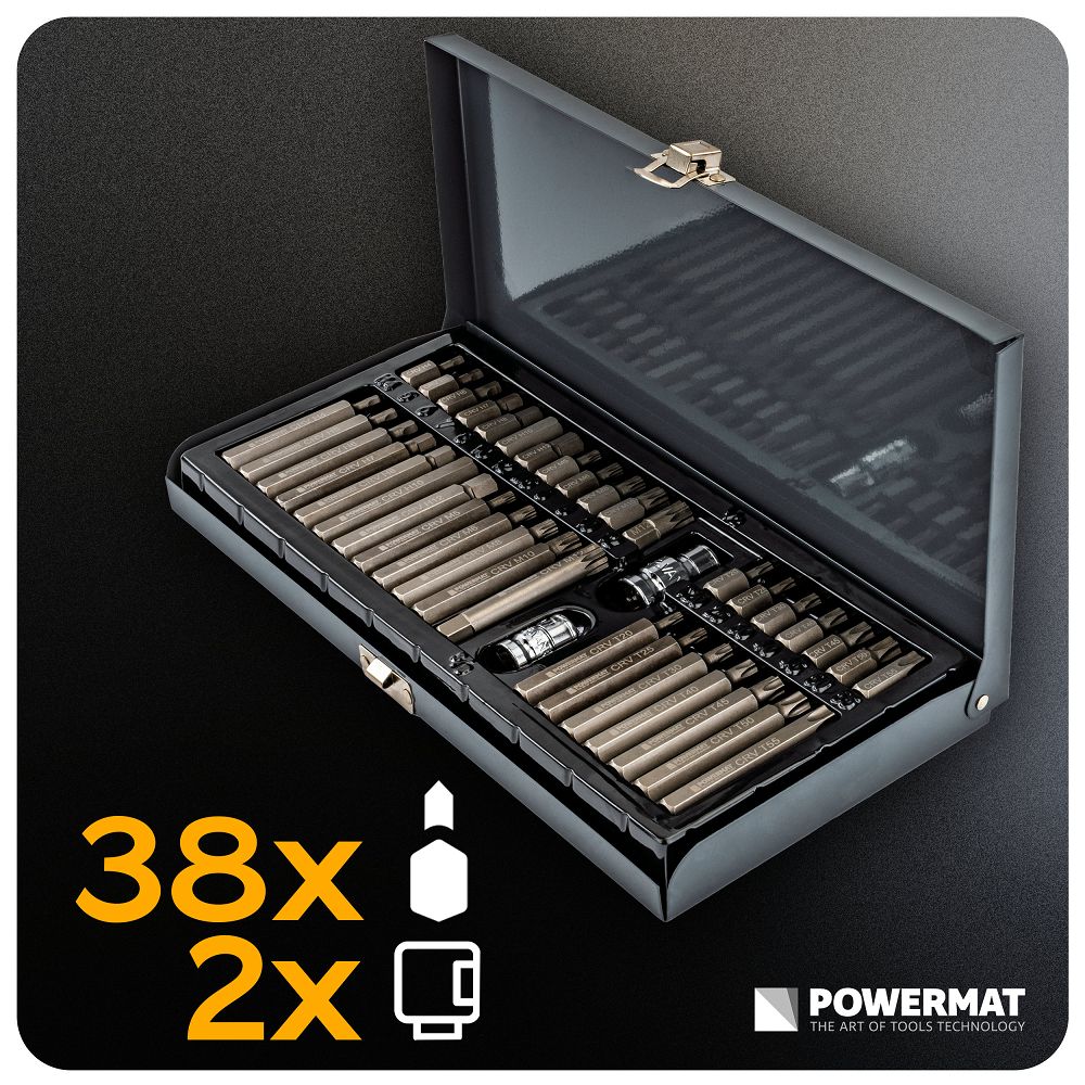 Set biti de impact PM-ZB-40T, 40 bucati, Powermat PM1475