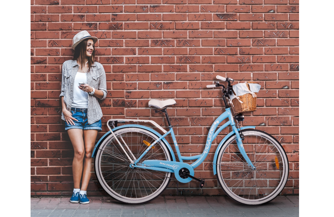 Bicicleta de oras cu cos pentru femei, diametru roata 28", diametru cadru 18", albastru, MalTrack 110545