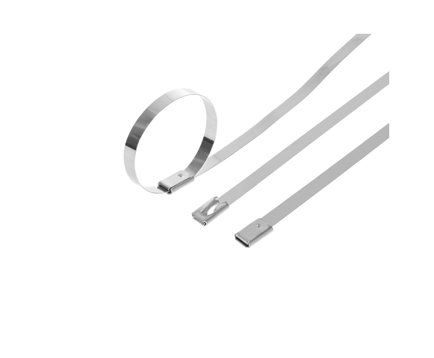 Set cleme din inox, 4,6x250mm, 100 bucati, Geko G17252