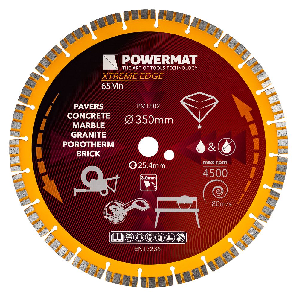 Disc diamantat PM-TDCS-3501T, 350 mm, Powermat PM1502