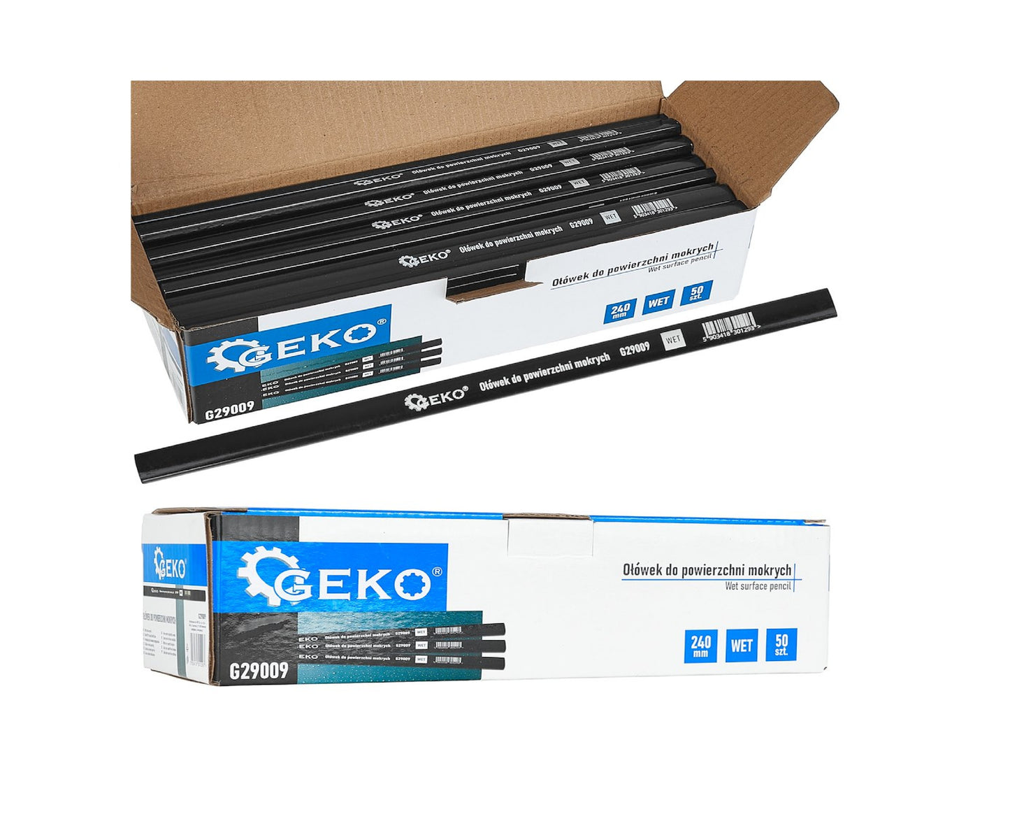 Set creioane pentru suprafete umede, 240 mm, 50 bucati, Geko G29009