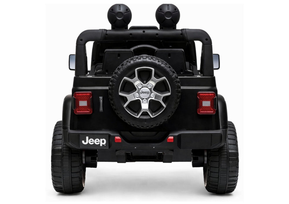 Masinuta electrica pentru copii Jeep Wrangler Rubicon, 124 x 71 x 74 cm, negru, Lean 5953