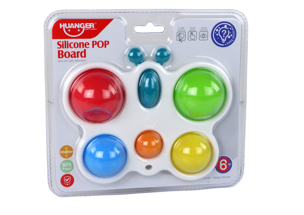 Jucarie pentru bebelusi din silicon, multicolor, Lean 16306