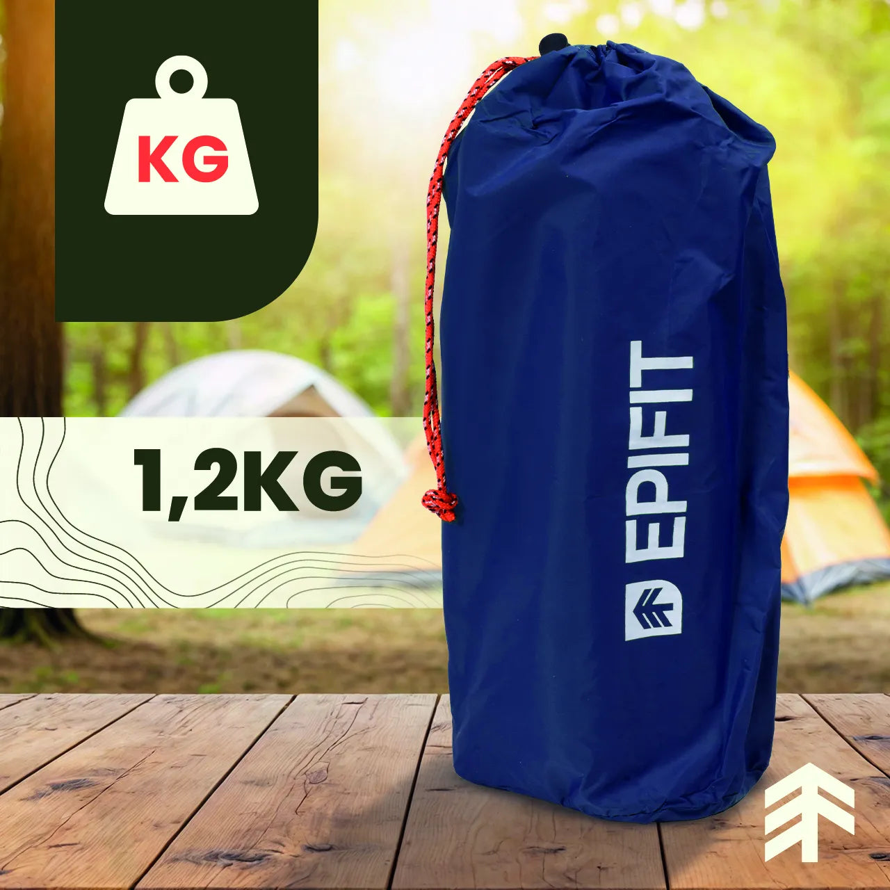 Saltea autogonflabila pentru camping, 195 x 120 x 5 cm, verde, MalTec 112761