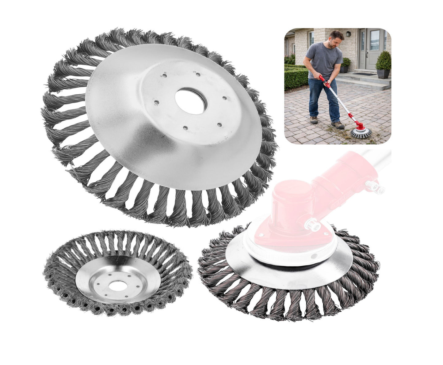 Perie de sarma pentru motocoasa, 150 / 25.4 mm, Lean 29311