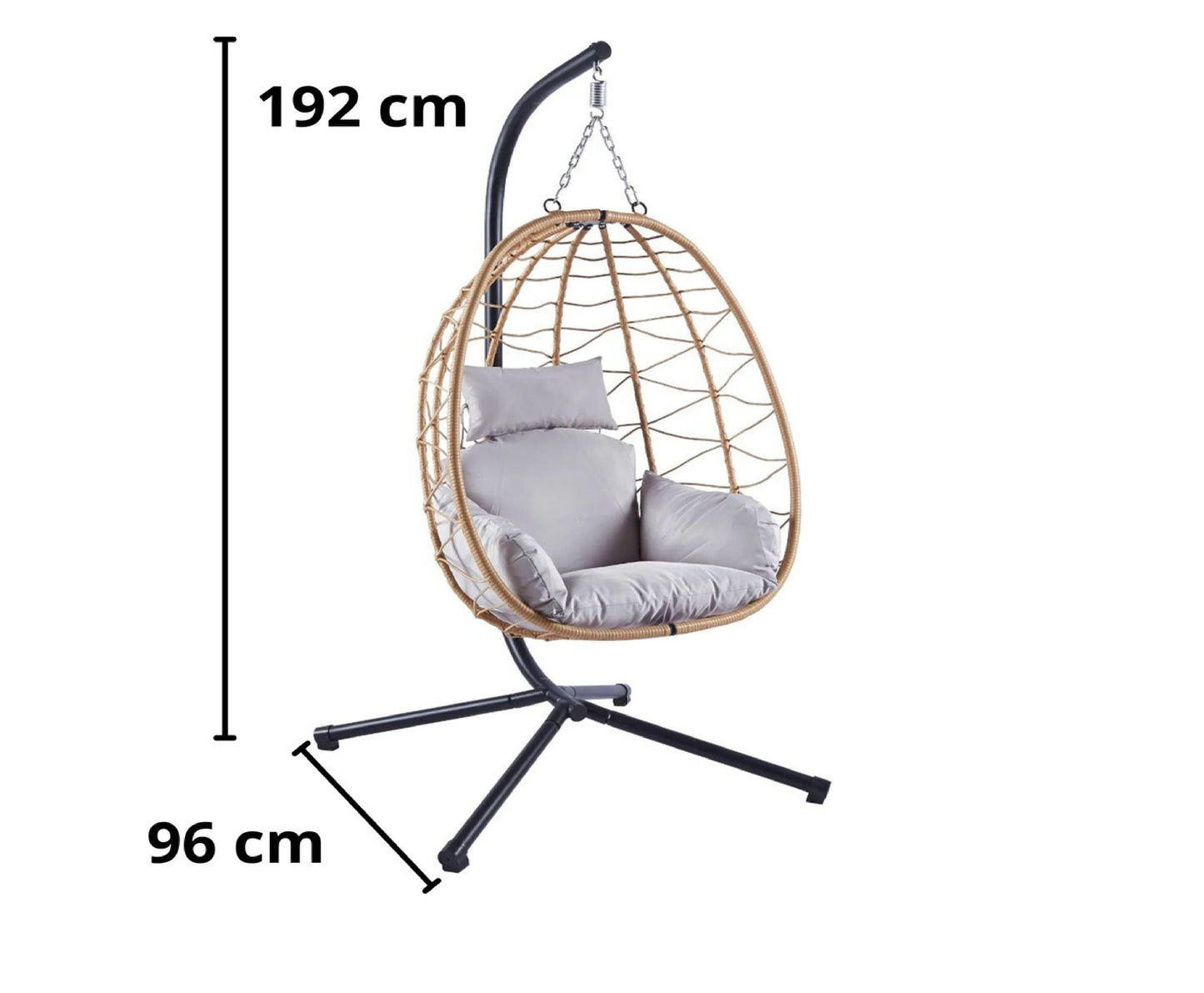 Balansoar suspendat de gradina Cocoon, maro, 110 cm, Lean 30644