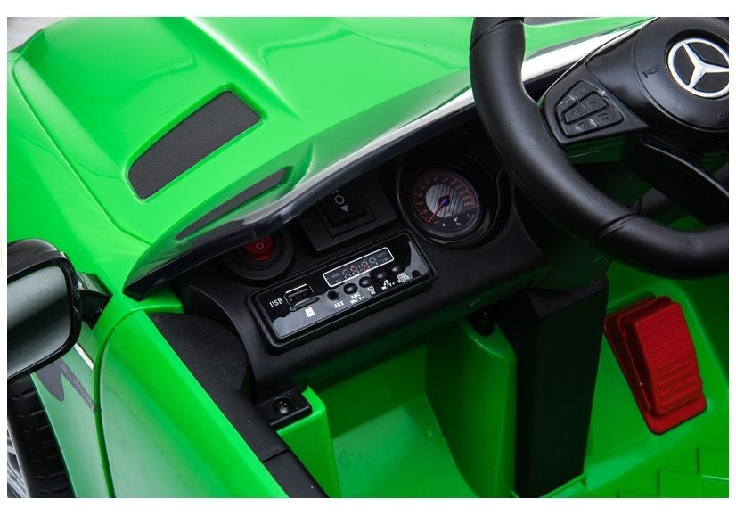 Masina electrica Mercedes GTR, verde, Lean 3868