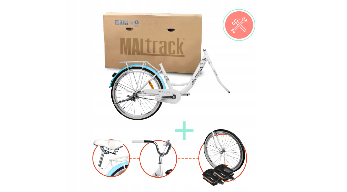 Bicicleta de oras dama  26x1,75, albastru mare, 17 kg, capacitate maxima 120 kg, MalTrack  111661