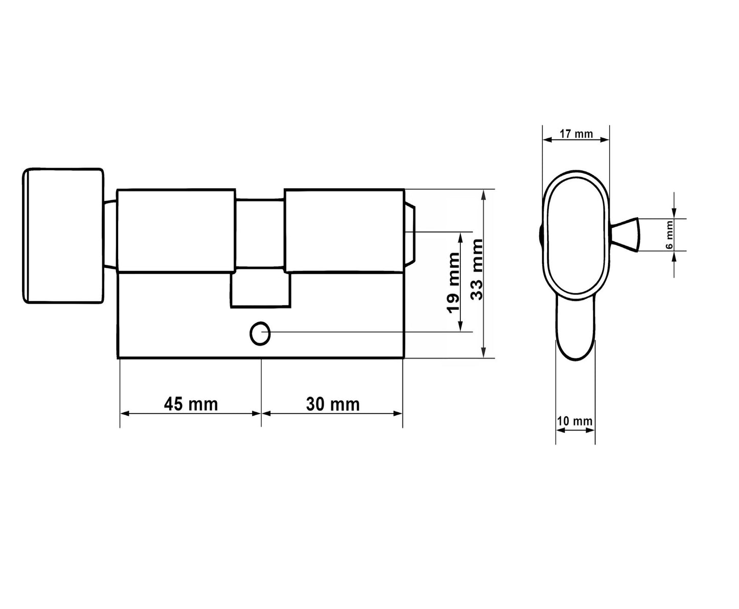 Butuc aluminiu Brass, 30/45g, Keltin T01341