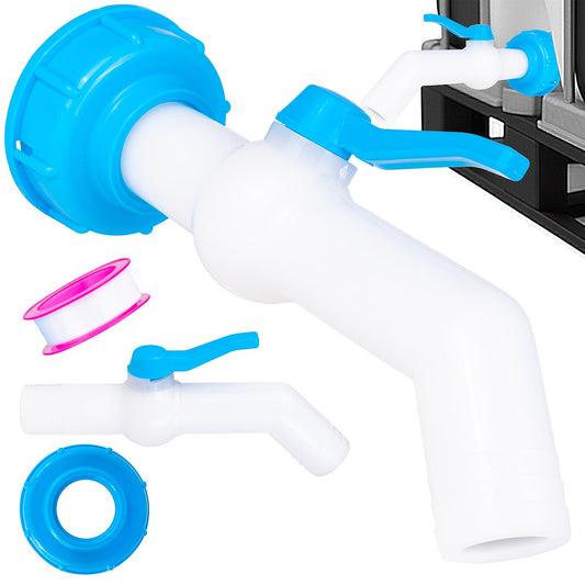 Set robinet IBC S60 x 6 pentru furtun 32 mm 45°, Geko G70204