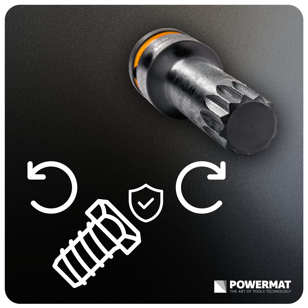 Set chei tubulare de impact PM-ZNU-518T, 8 bucati, Powermat PM1384