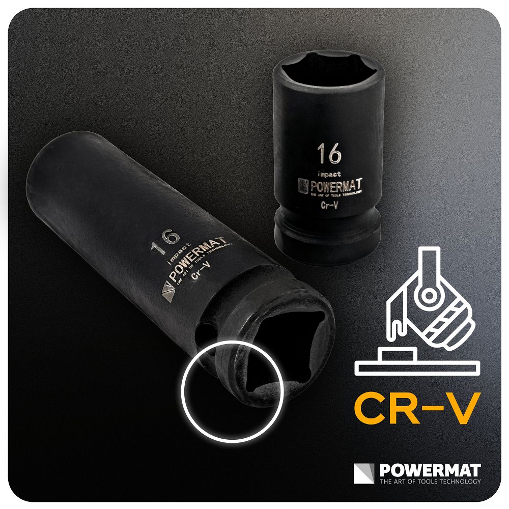 Set chei tubulare de impact PM-ZNU-1019T, 20 bucati, Powermat PM1385