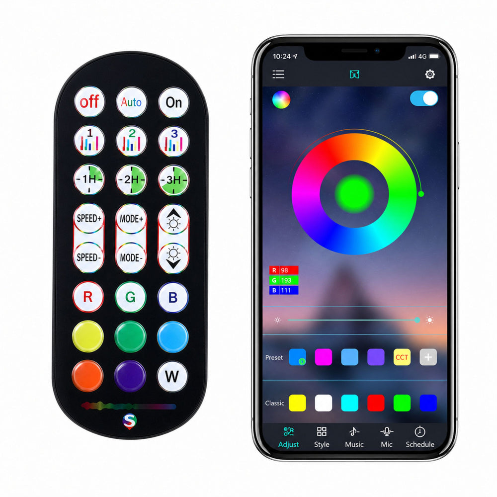 Lampa de podea LED RGB reglabila cu telecomanda, 90 cm, Lean 30951