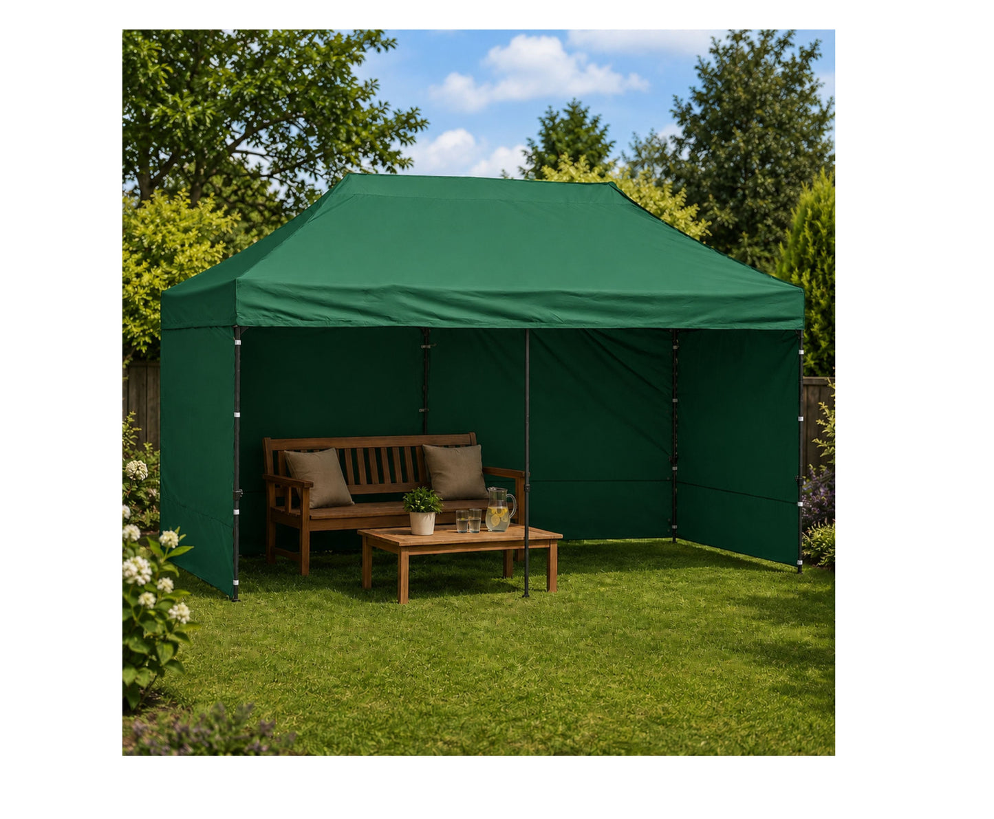 Pavilion de gradina, verde, 3 x 6 m, Lean 29333