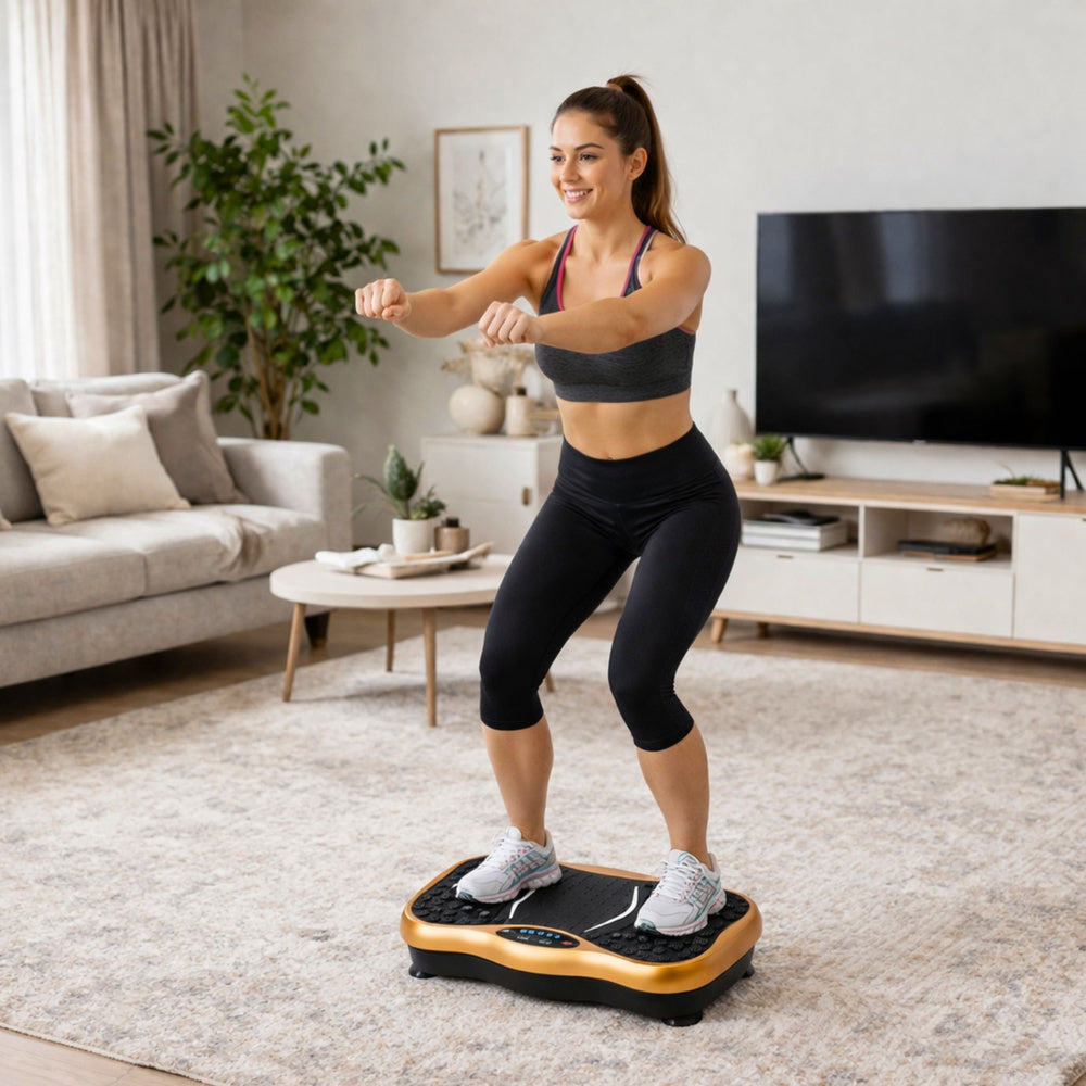 Aparat vibromasaj fitness cu conectivitate Bluetooth, 200 W, Lean 29295