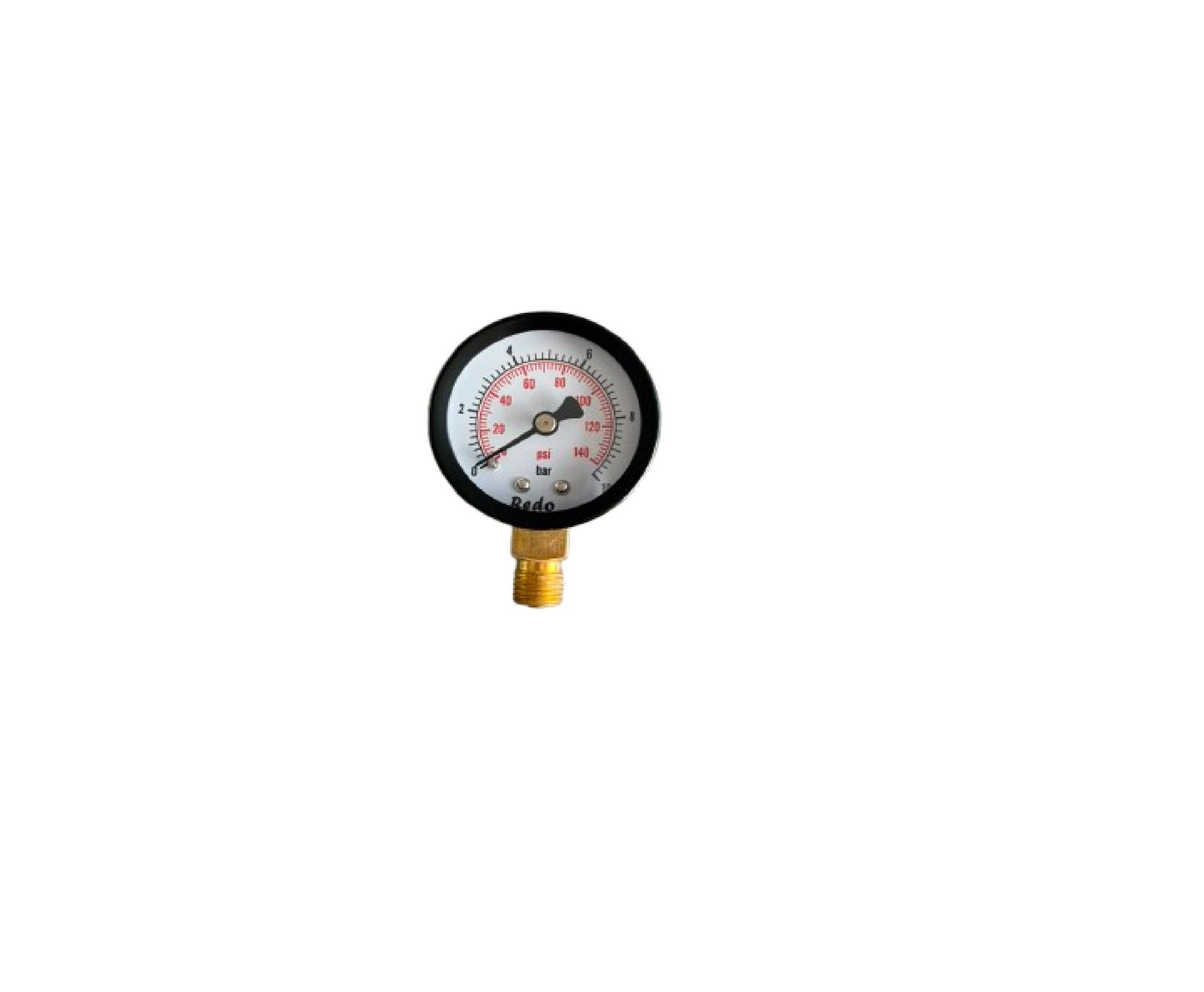 Manometru radial 50 mm 0-10 bar, conexiune inferioara 1/4" BSPT, Influent RM0014