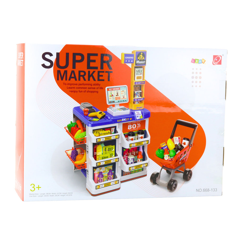 Set joaca supermarket 60 piese, 48x41x82cm, multicolor, Lean 23351