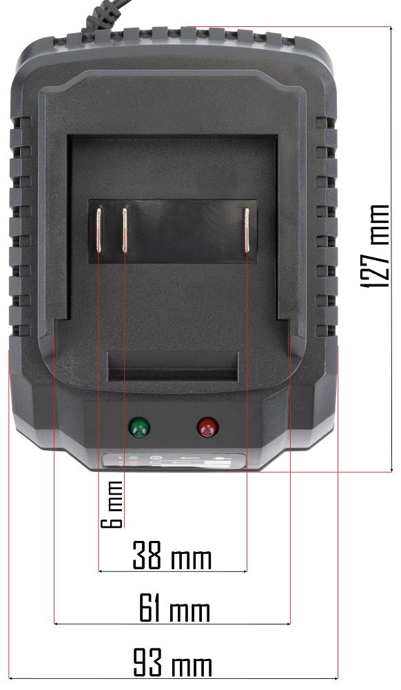 Incarcator acumulator scule electrice 230 V, Red Technic RTAKU0026-LAD