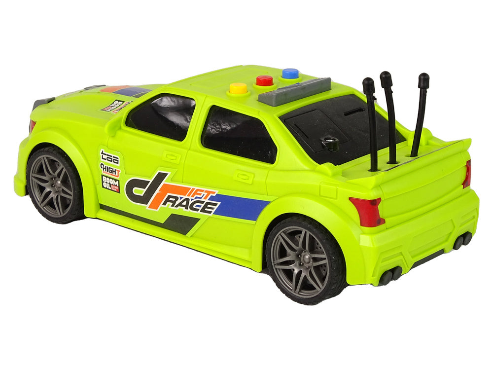 Masinuta sport cu efecte sonore si luminoase, verde, Lean 13597