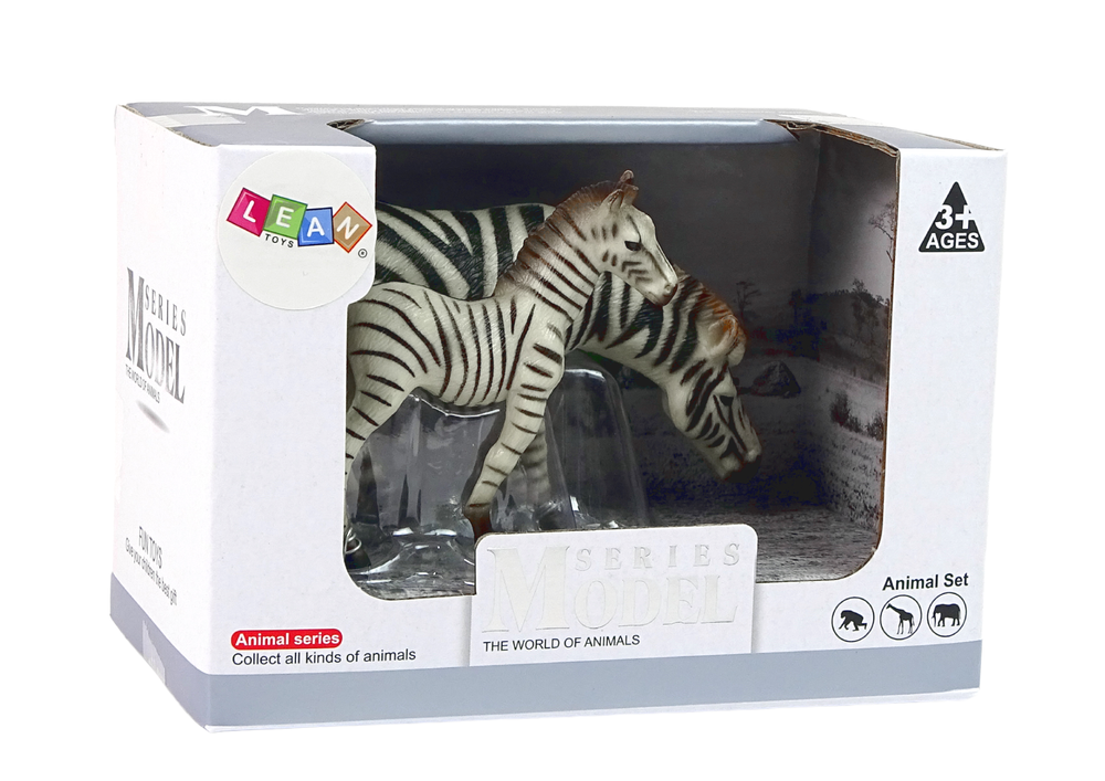 Set 2 figurine zebra cu pui, Lean 12311