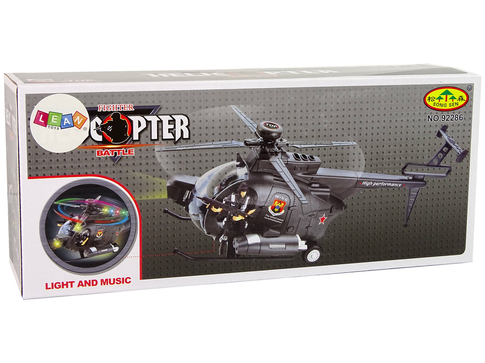 Elicopter militar, negru, Lean 12421