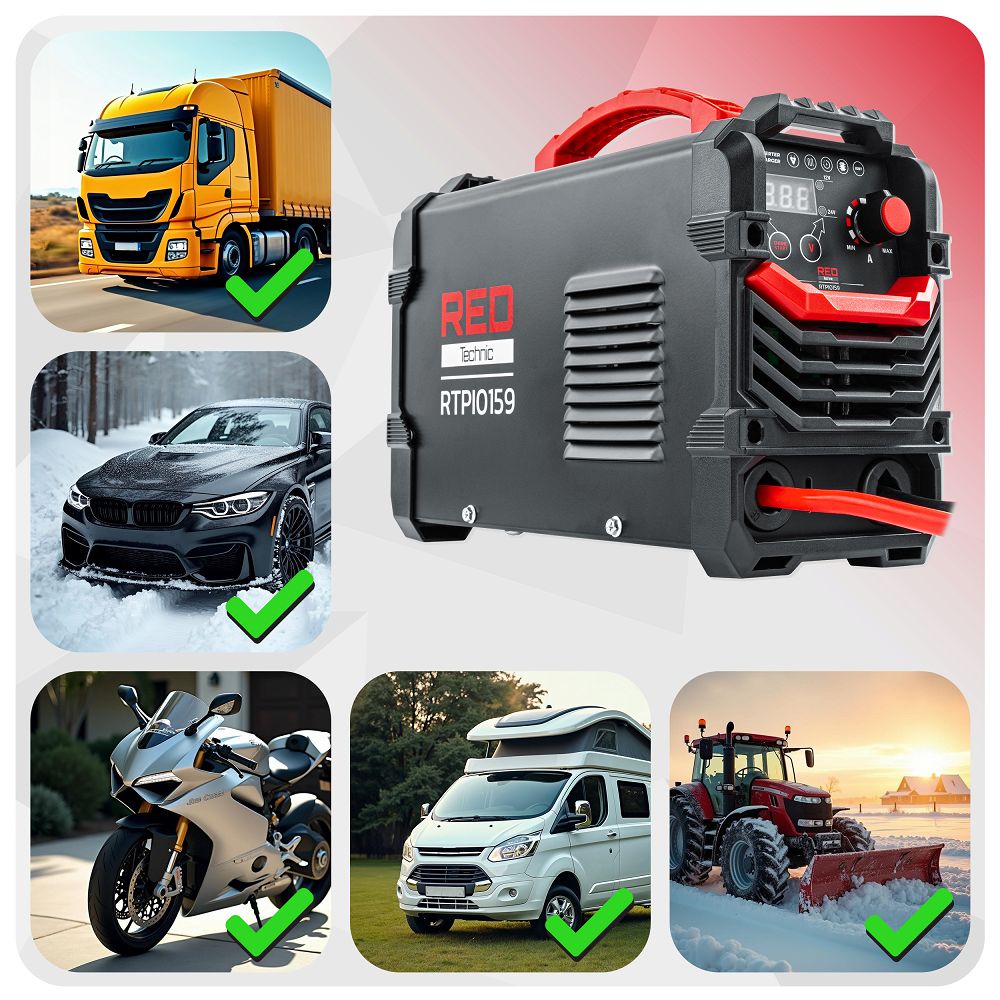Redresor tip invertor cu afisaj LCD, 600 A, Red Technic RTPI0169