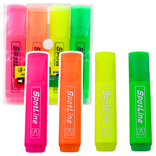 Set markere neon, 4 bucati, Lean 21533