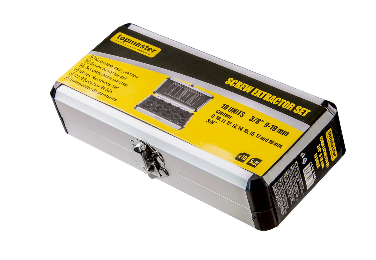 Set extractoare suruburi rupte, 3 / 8", 9-19 mm, 10 bucati, Topmaster 339702