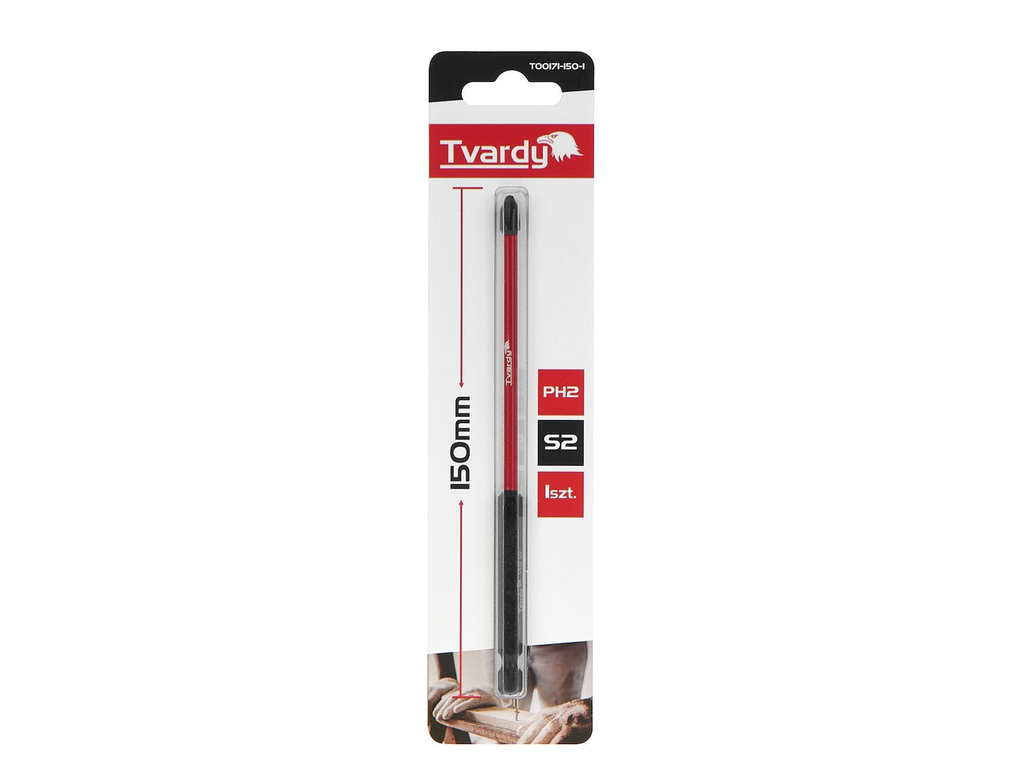 Bit de impact PH2, 150 mm S2, Tvardy T00171-150-1