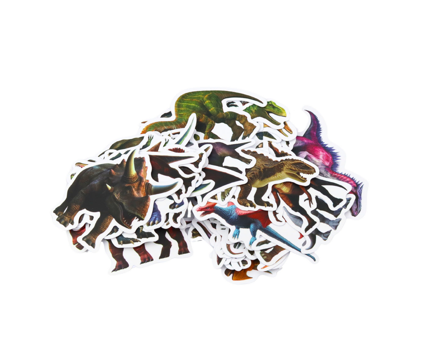 Set 50 stickere decorative cu dinozauri, 4-7cm, 50 bucati, Lean 25059